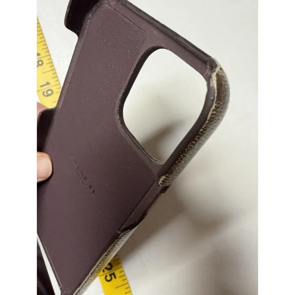 Coach Slim Wrap Case For iPhone 12 And iPhone 12 Pro Brown Classic Logo